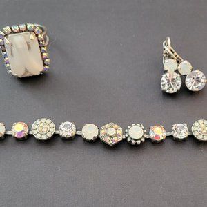 Silver-Plated Mariana Bracelet, Earrings & Adjustable Ring